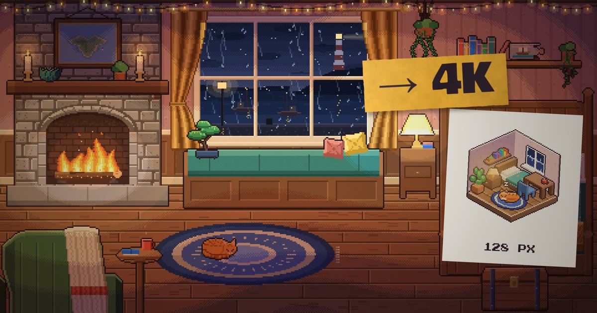 Cozy rainy night: preview image for the build film, coming to YouTube.