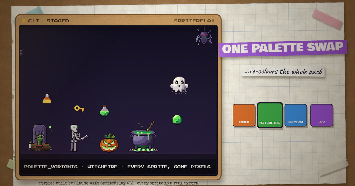 The Halloween pack: preview image for the build film, coming to YouTube.
