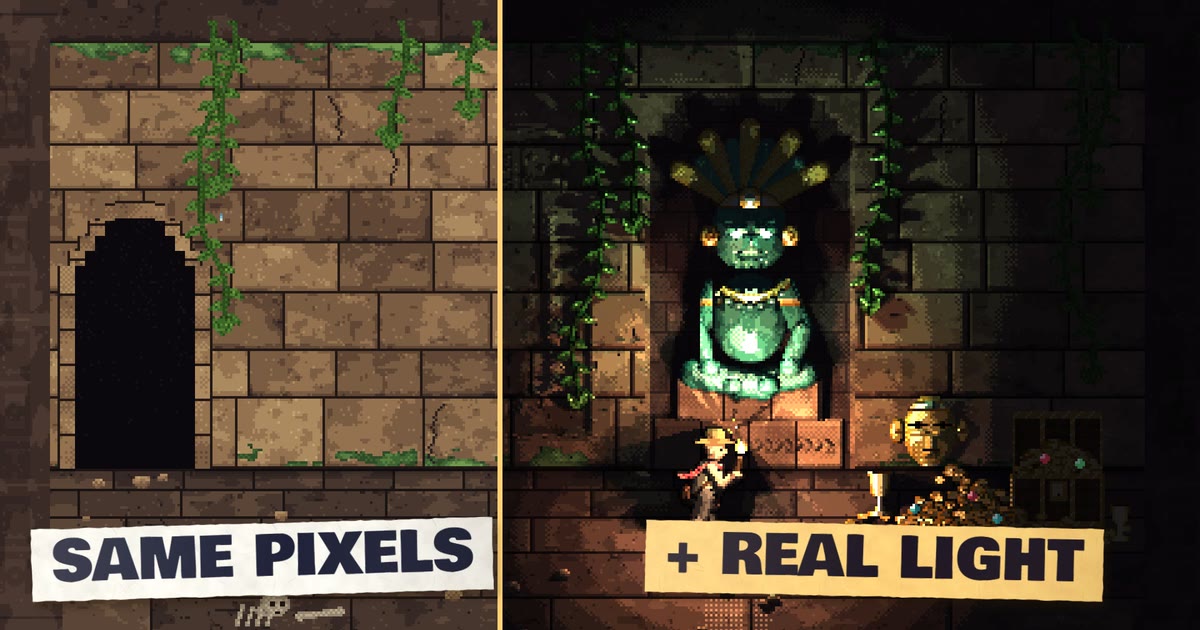 Light a pixel sprite: preview image for the build film, coming to YouTube.