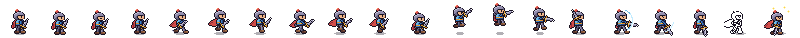 The exported sprite sheet for Hero knight.