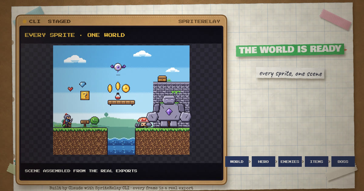 Build a tiny game world: preview image for the build film, coming to YouTube.